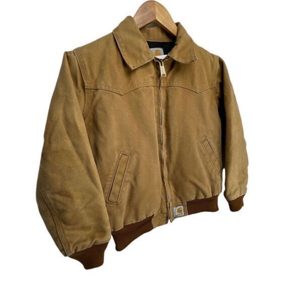 Carhartt Santa Fe Jacket Quilt Lined Youth Medium Y03 BRN Brown - Picture 10 of 16